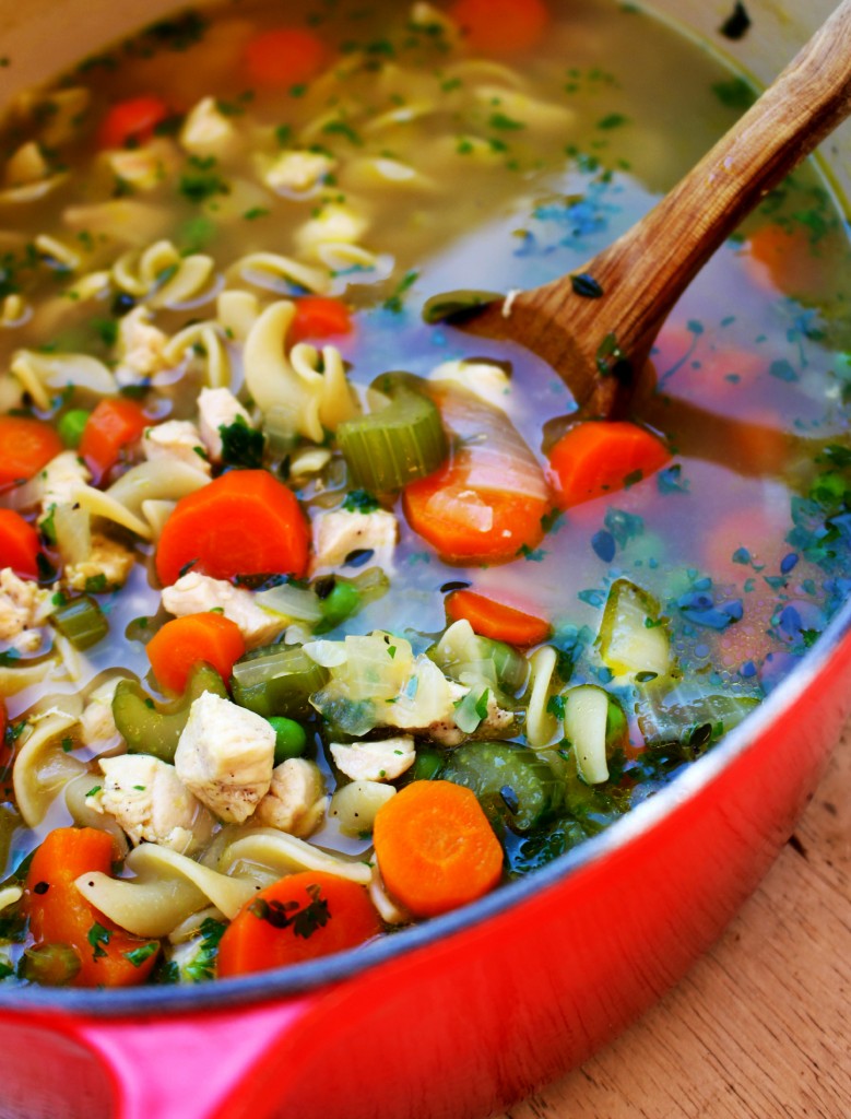 Chunky Chicken Noodle Soup with Fresh Herbs