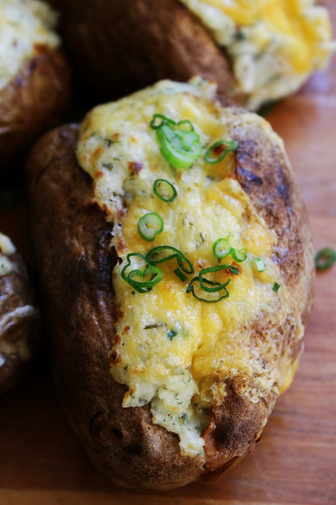 Ranch Twice Baked Potatoes with Cheddar