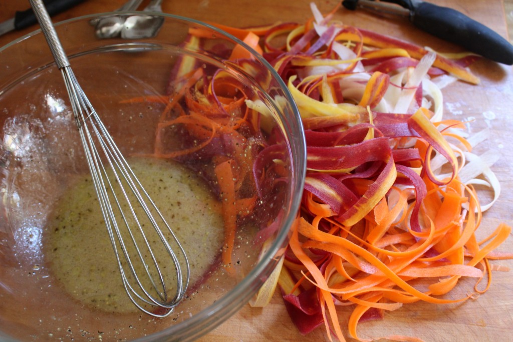 Carrot Salad with Coriander Spiced Crispy Chickpeas