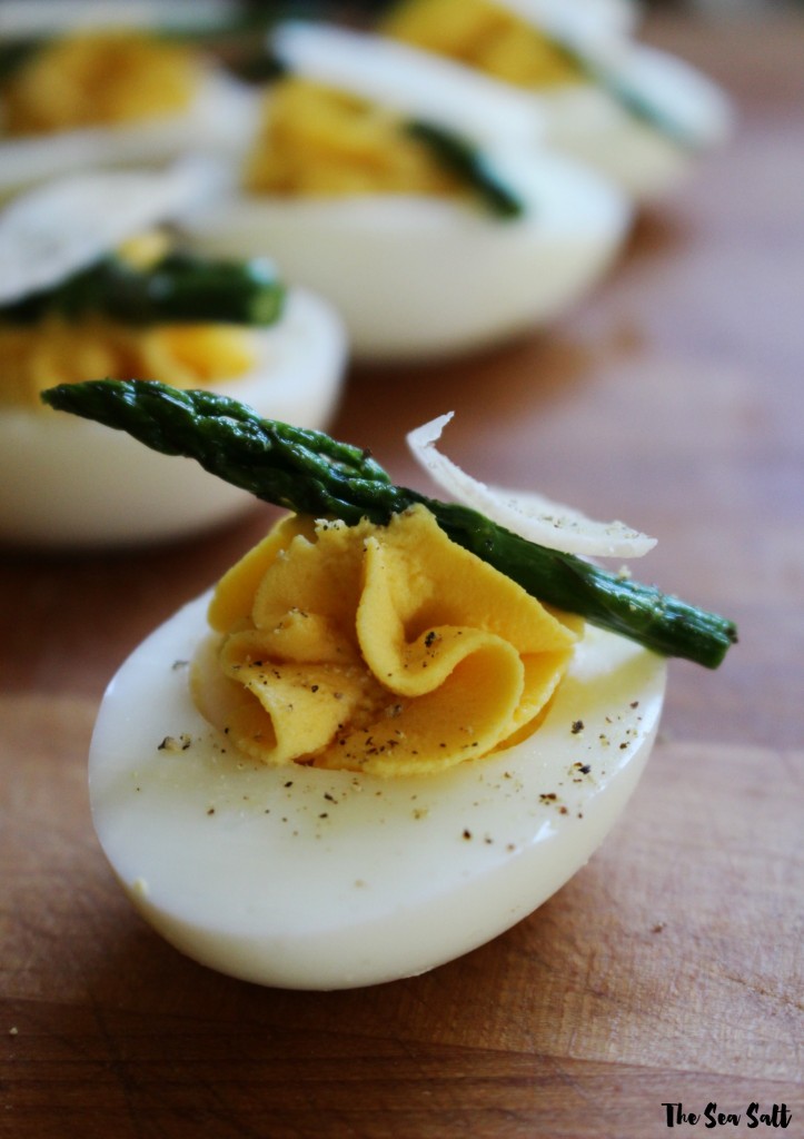 Deviled Eggs with Asparagus & Parmesan