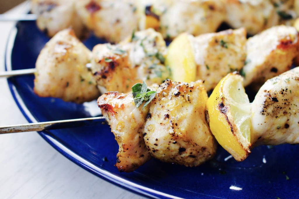 Lemon Pepper Chicken Skewers 