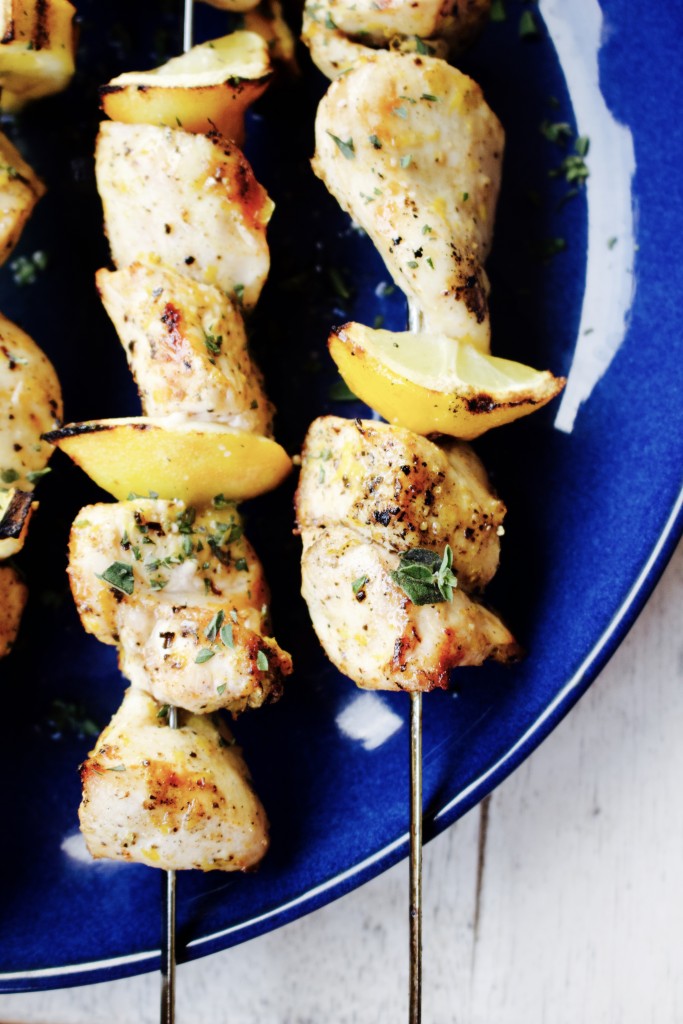 Lemon Pepper Chicken Skewers