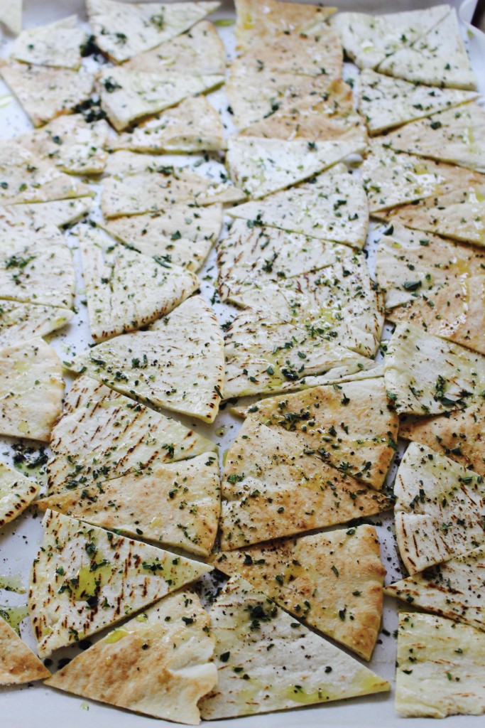Oven-Baked Pita Chips with Fresh Herbs