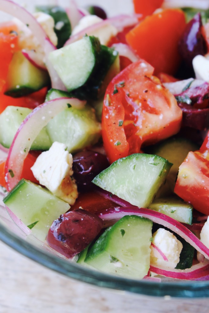 Greek Salad (and dressing) for One