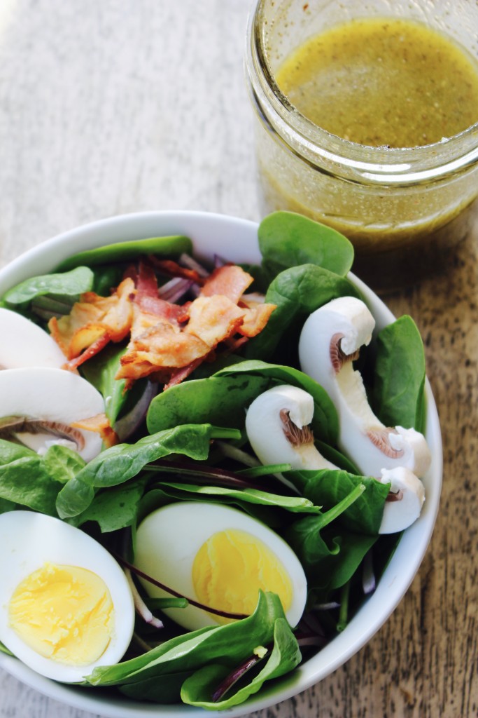 My Mother-In-Law's Spinach Salad (and how to make a perfect hard boiled egg)