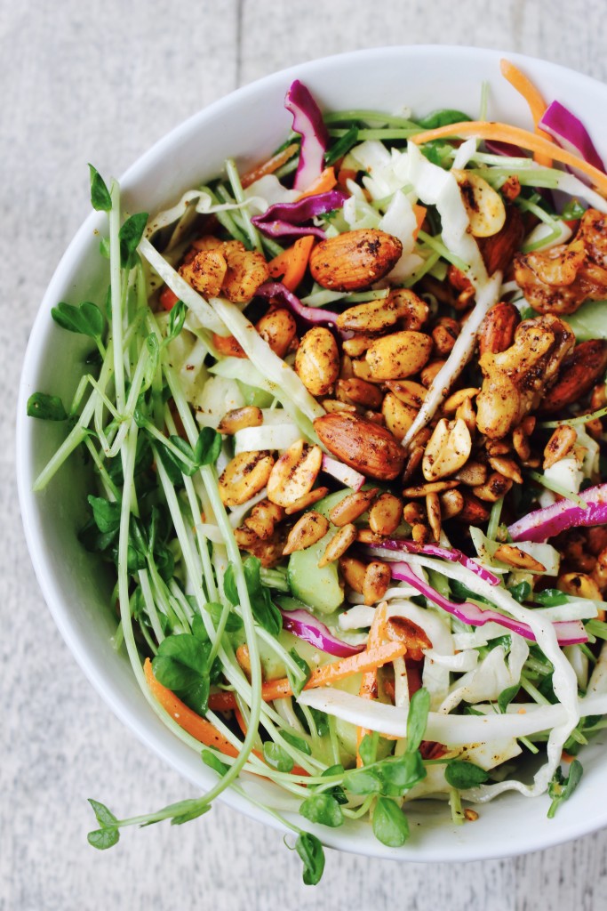 Summer Slaw with Spicy Nuts & Seeds
