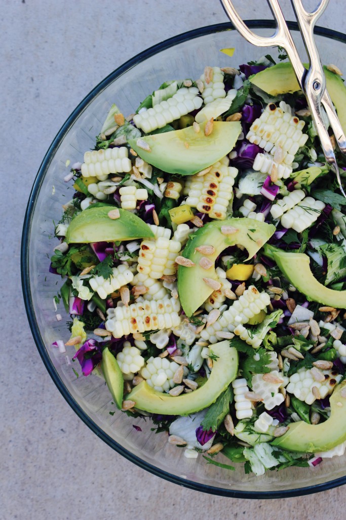California Chopped Salad with Dill & Grilled Corn