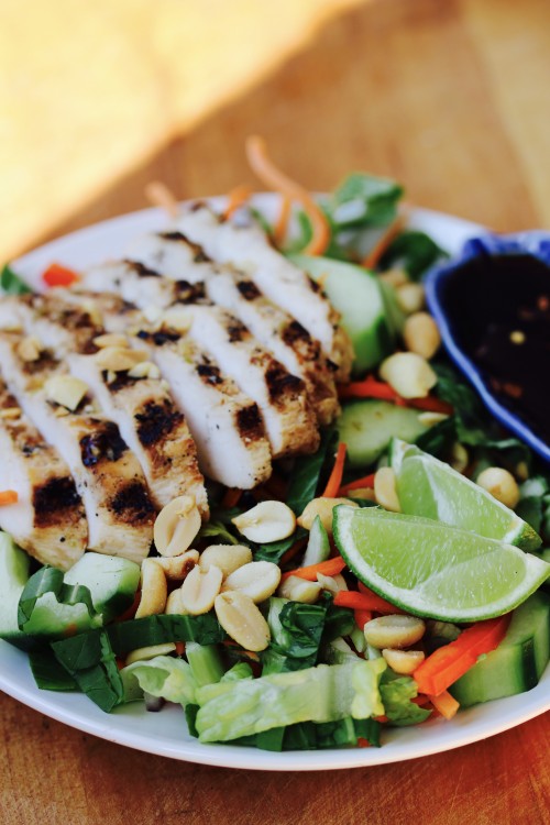 Lemongrass Grilled Chicken with Bok Choy Cilantro Slaw